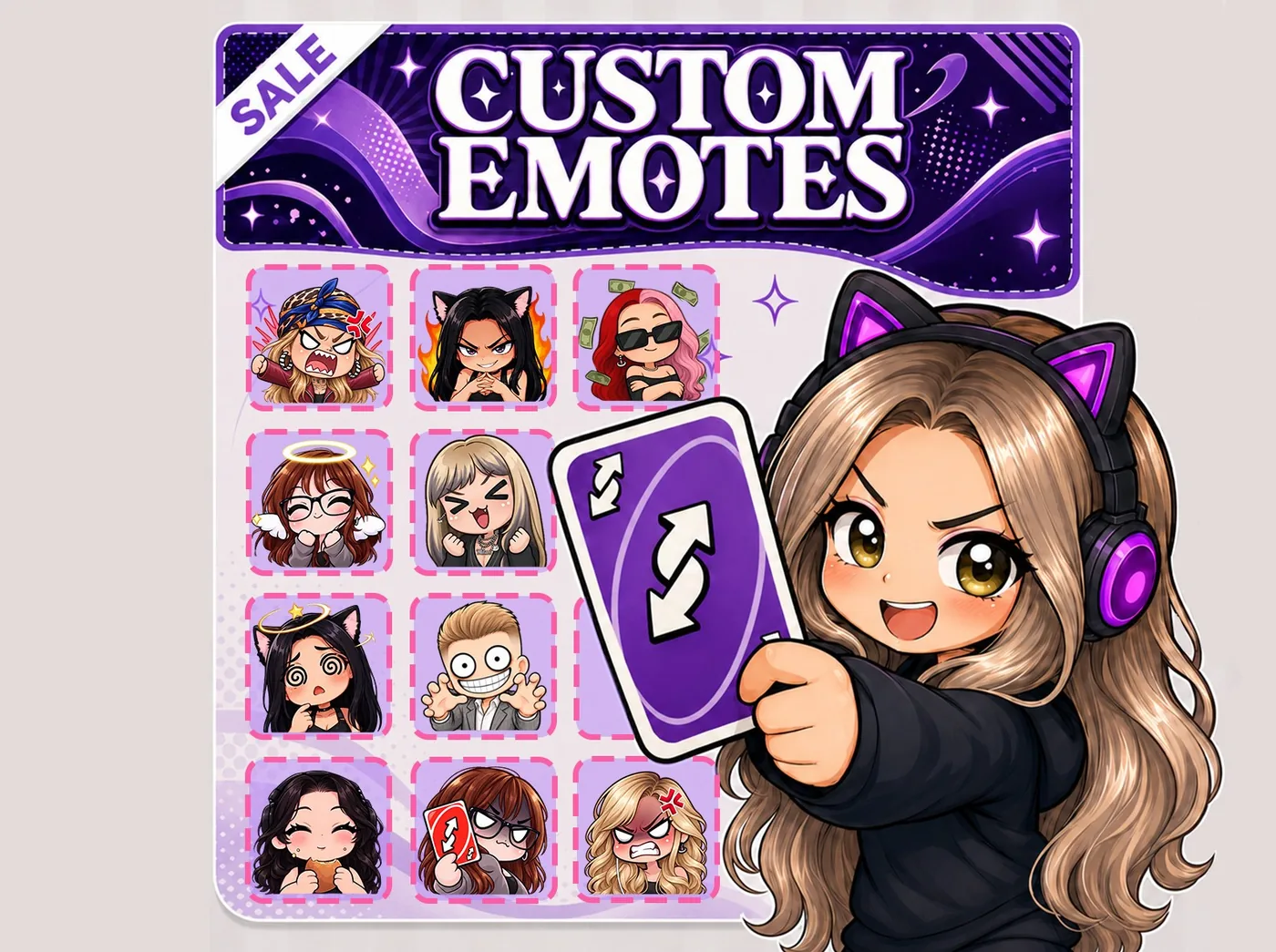 Custom animated emotes cover