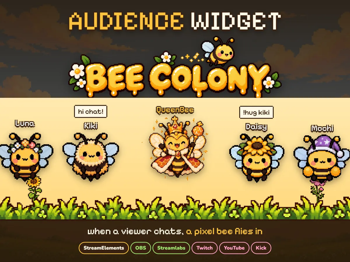Bee Colony (Pixel) Widget: the widget at a glance