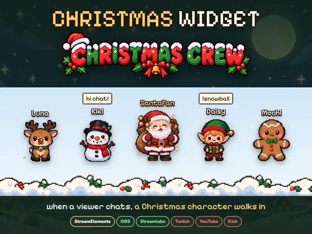 Christmas Crew (Pixel) Widget