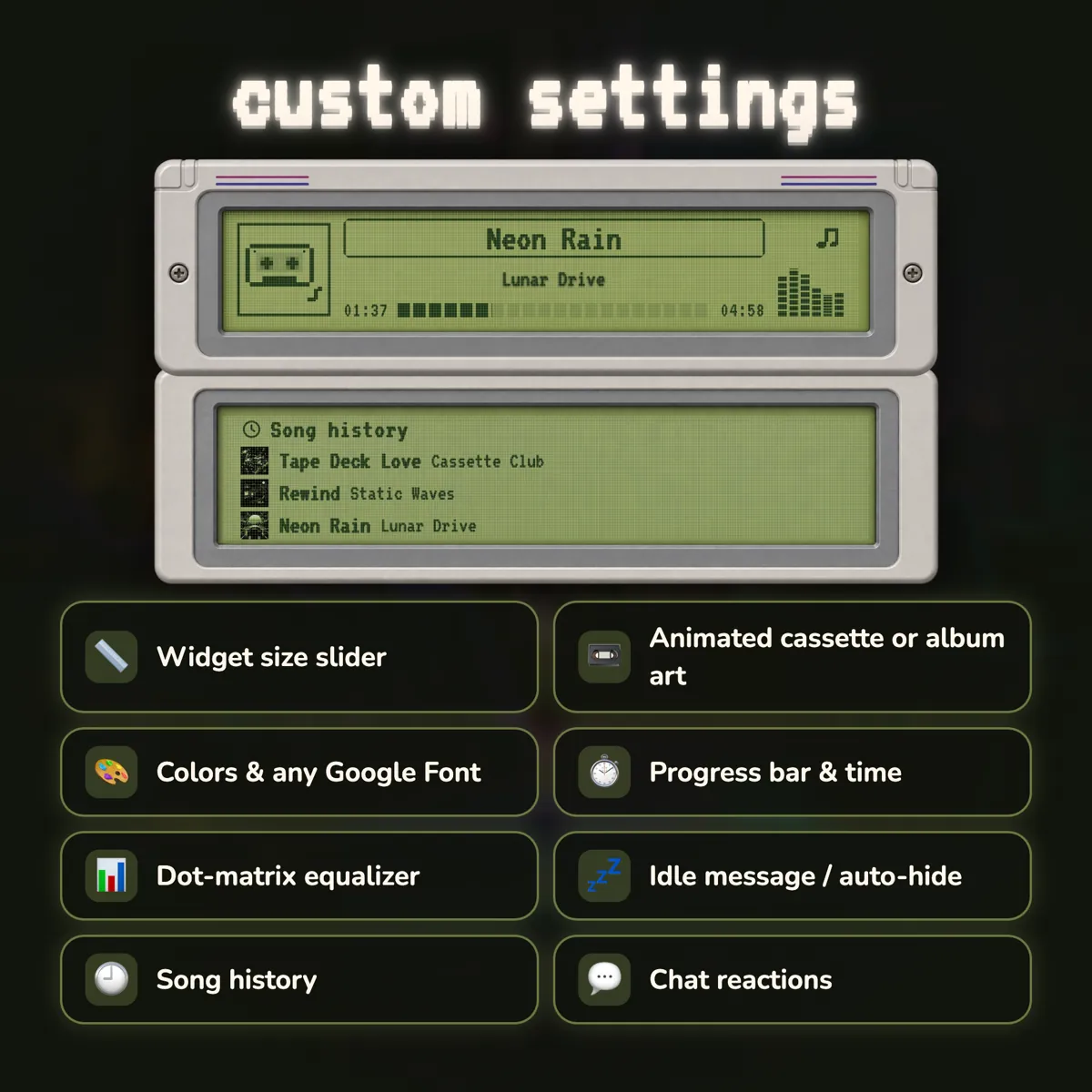 Customize.