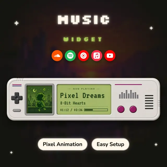 Retro Handheld Music Widget