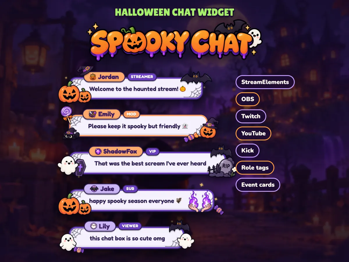 Spooky Chat Widget: the widget at a glance
