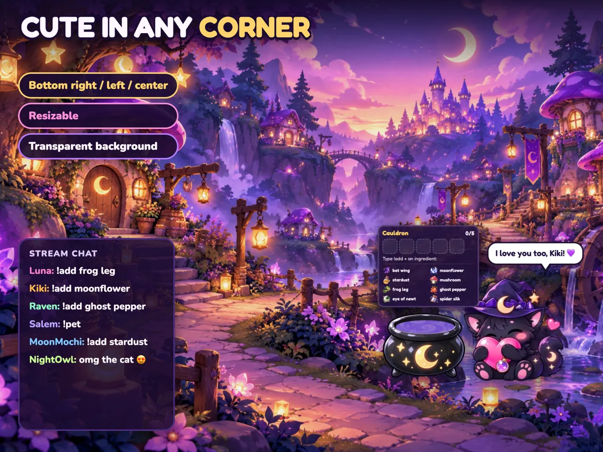 Widget on a live stream scene